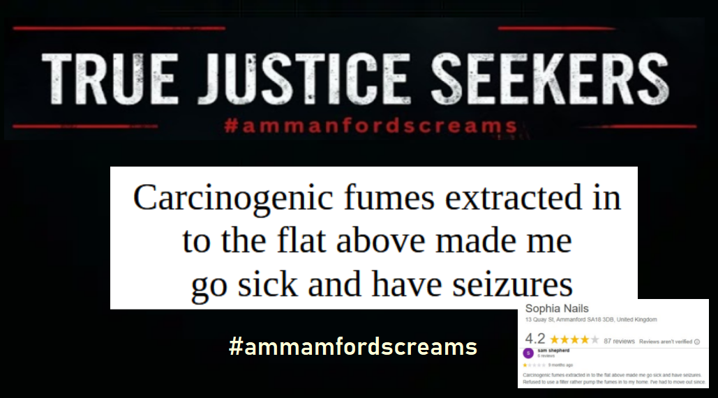 Screenshot showing comment about carcinogenic fumes