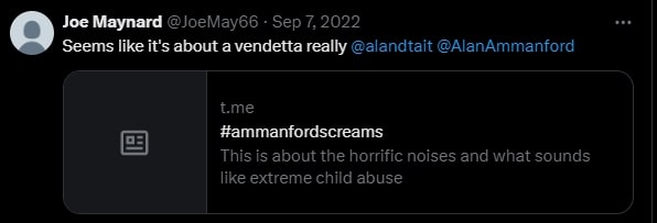 Joe Maynard comment about vendetta