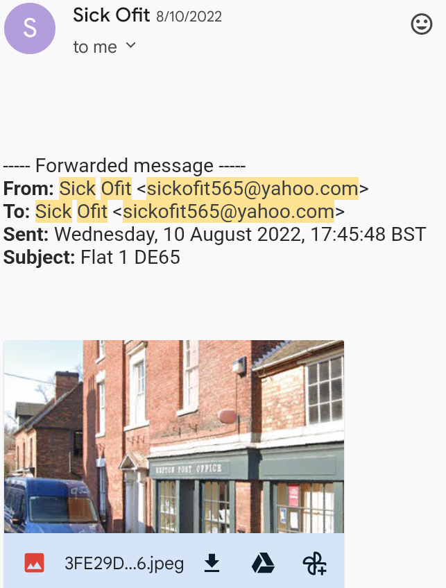 Picture of flat where we were staying