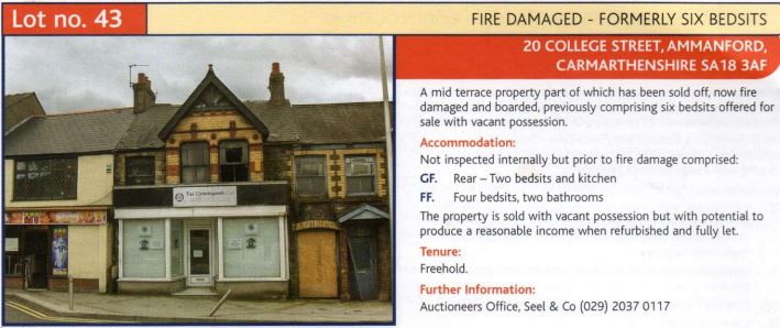 Screenshot showing auction catalogue entry